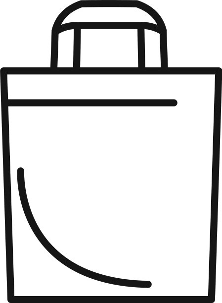 帆布环保袋图标轮廓织物图片下载