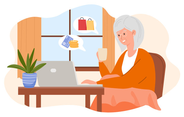 网上购物的概念图片下载