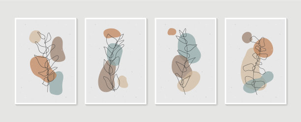 植物墙艺术设置最小和自然图片下载