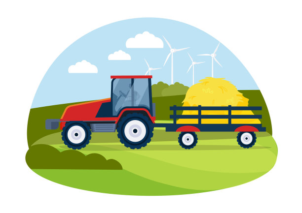 田间拖拉机概念图片下载