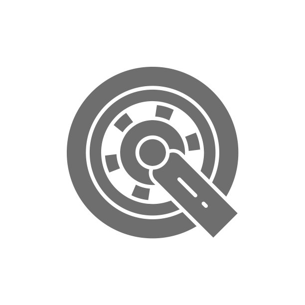 汽车车轮锁灰色图标隔离白色图片下载