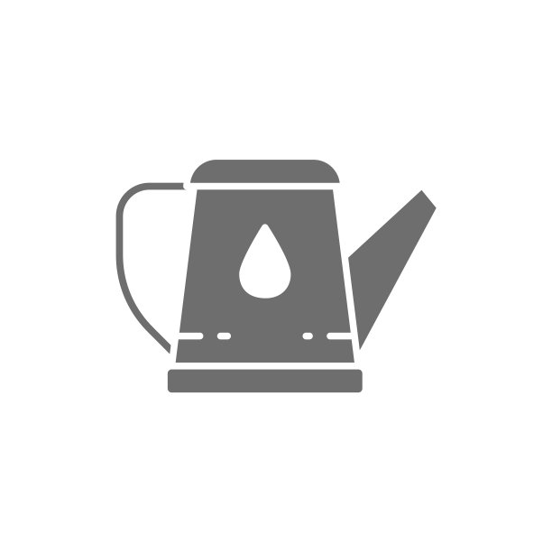 喷壶灰色图标隔离在白色上图片下载