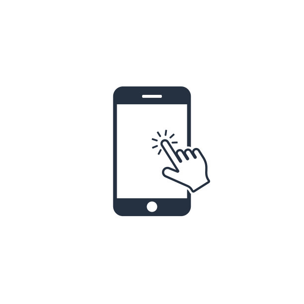 点击手机屏幕上孤立的图标符号图片下载