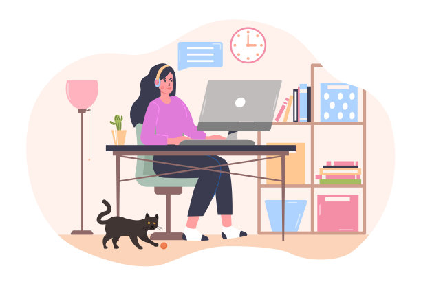 家庭办公室的概念图片下载