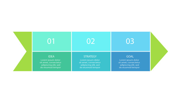创意概念的信息图与三个步骤图片下载