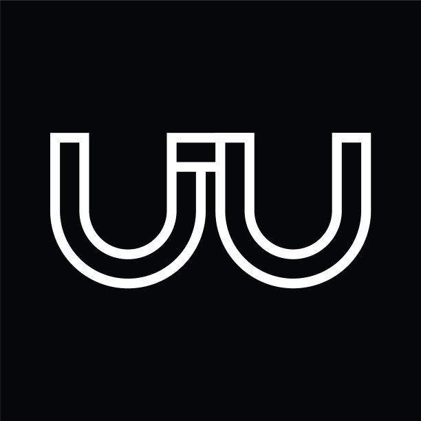 UU线条风格的首字母组合标志图片下载