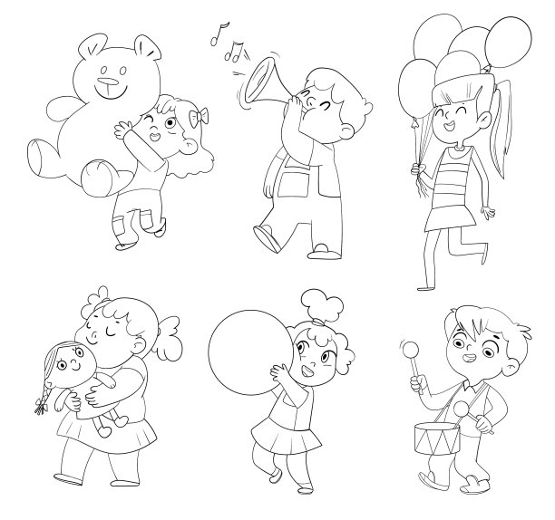 幼儿园的孩子们玩他们最喜欢的玩具图片下载