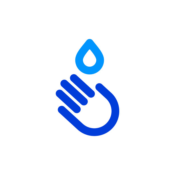 手洗水滴标志图标图片下载