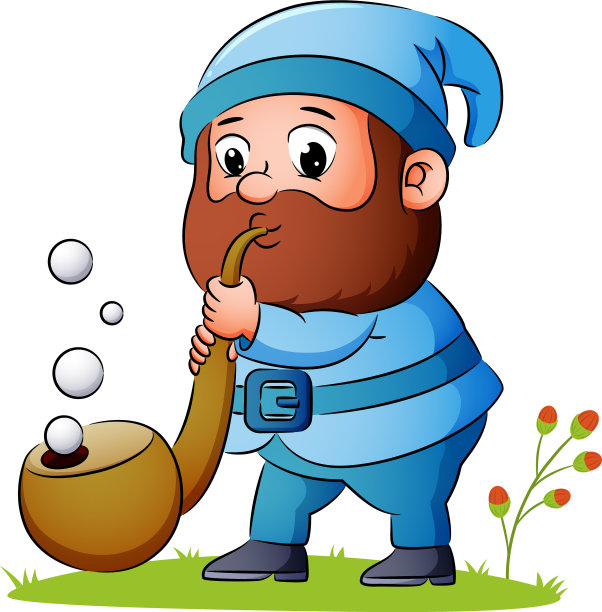 矮人吹着雪茄，做了很多图片下载