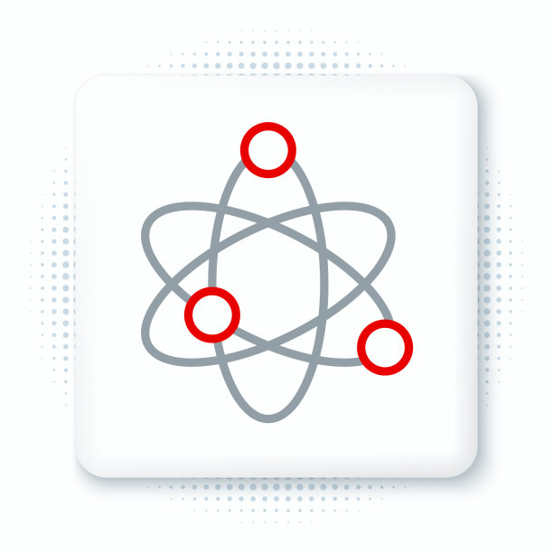 线原子图标隔离在白色的背景图片下载