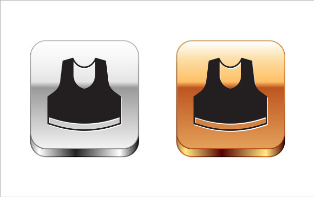 黑色汗衫图标孤立在白色背景图片下载