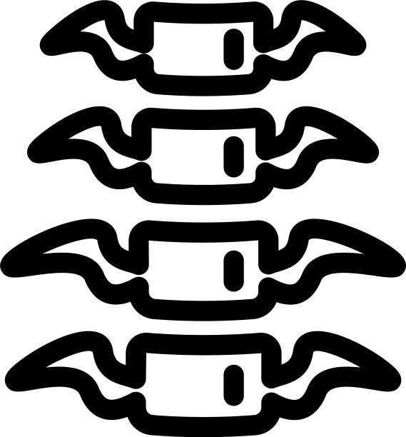 健康脊柱图标轮廓风格图片下载