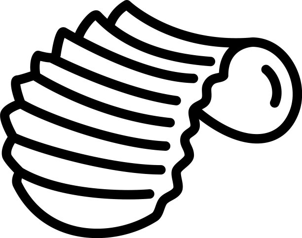 食品薯片图标轮廓风格图片下载