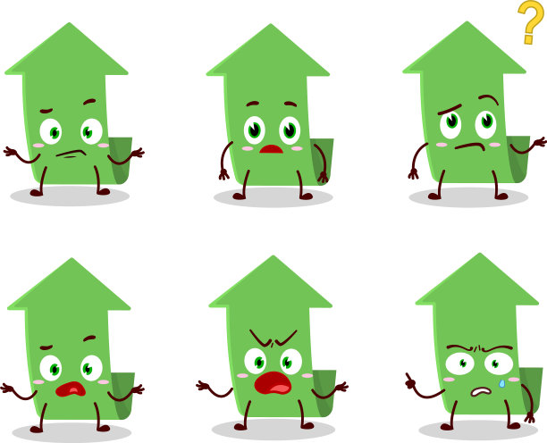 卡通人物箭头向上是什么表情图片下载