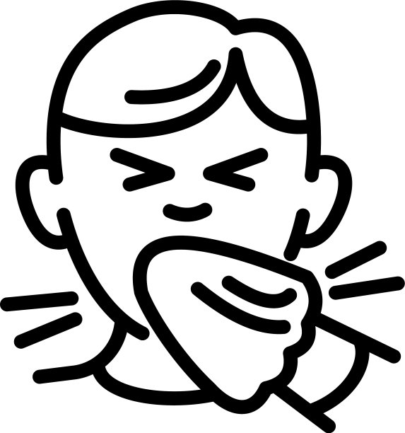 流感儿童图标轮廓风格图片下载