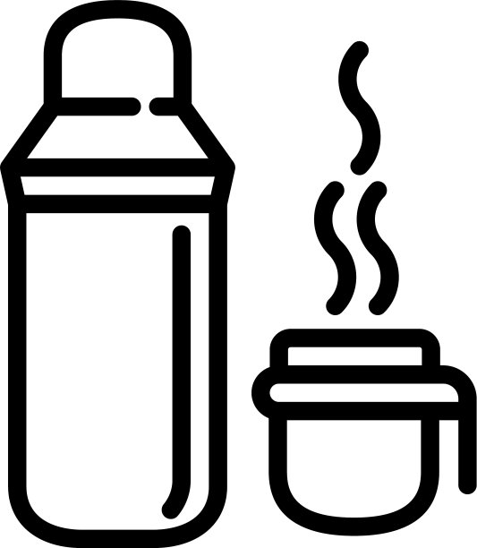 热水瓶泡茶图标轮廓风格图片下载