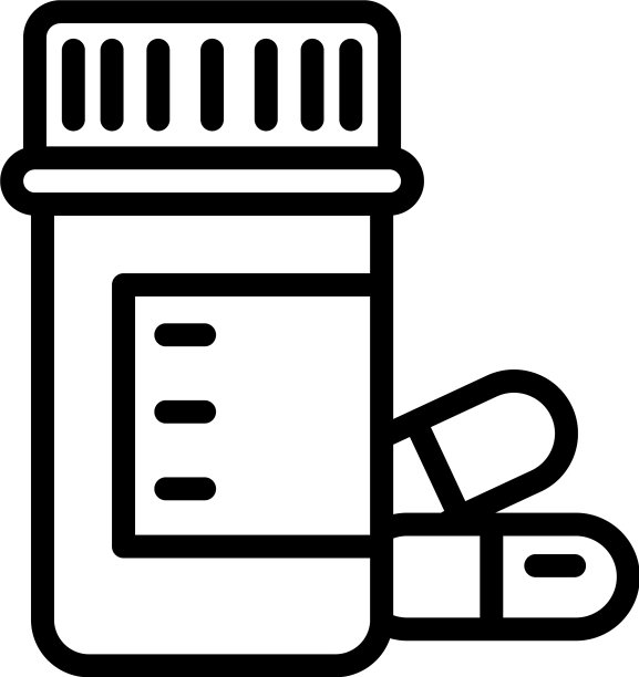 胶囊药丸罐图标轮廓样式图片下载