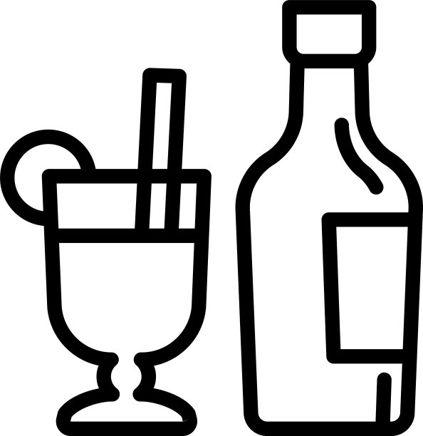 热红酒瓶图标轮廓样式图片下载