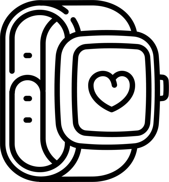 健身追踪器图标轮廓风格图片下载