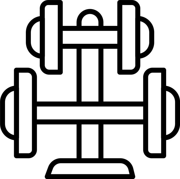 钢架哑铃图标轮廓风格图片下载