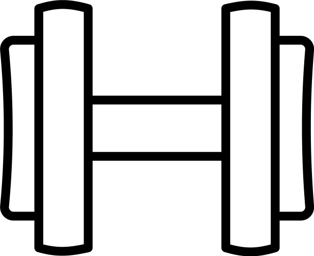 手持哑铃图标轮廓风格图片下载