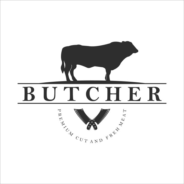 农场农场和牲畜标志复古模板图片下载