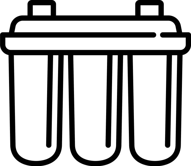 三重水过滤器图标轮廓风格图片下载