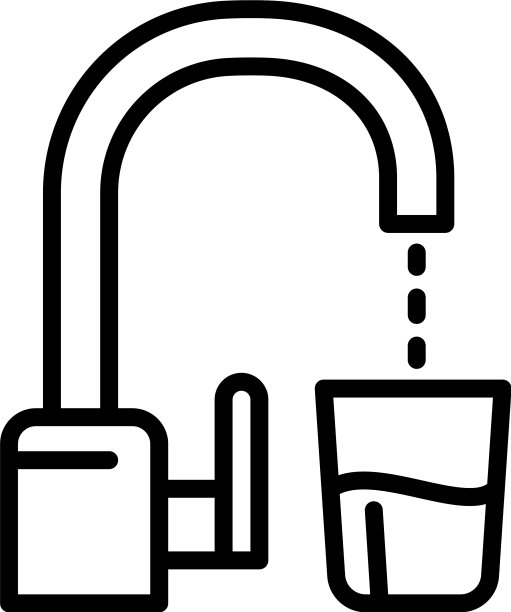 水过滤器龙头图标轮廓风格图片下载