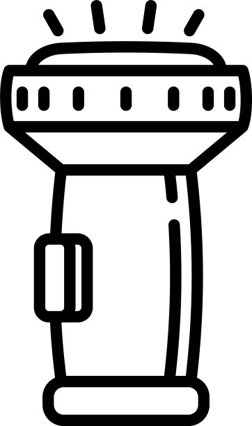 潜水手电筒图标轮廓风格图片下载