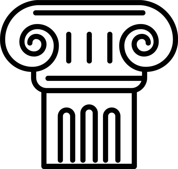 古希腊列图标轮廓风格图片下载