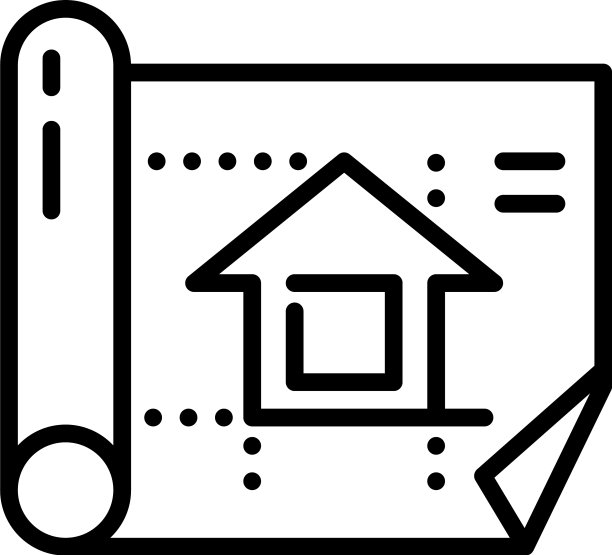 建筑师住宅建筑图标轮廓风格图片下载