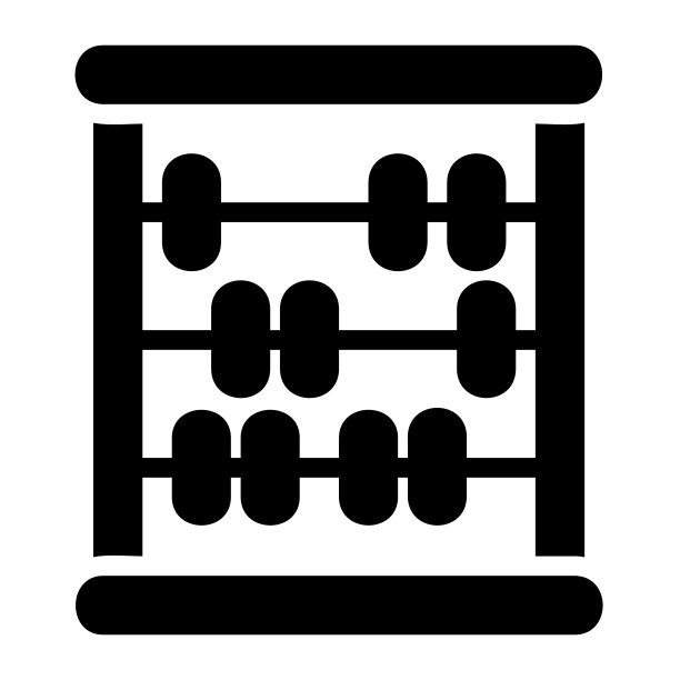 算盘图标在固体风格的任何项目图片下载