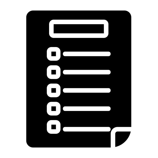 在任何项目的坚实的风格的试卷图标图片下载