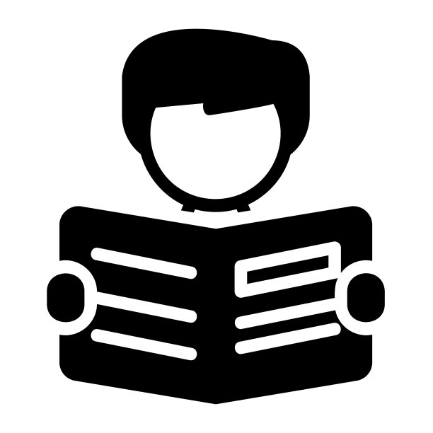 阅读图标在任何项目的固体风格图片下载