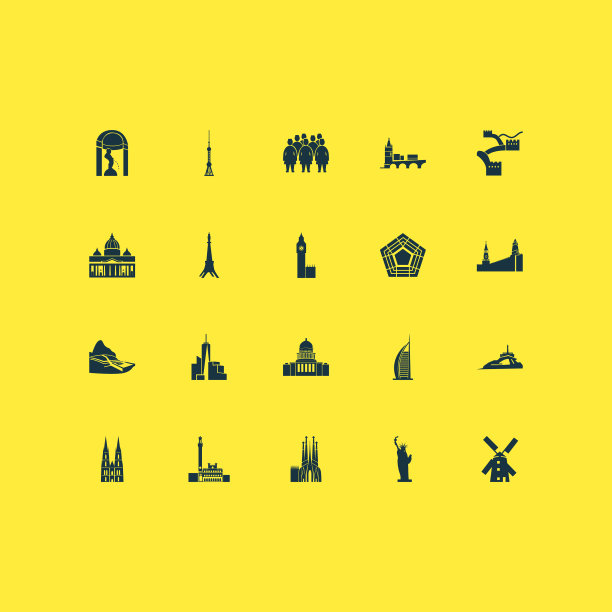 旅游图标设置的阿尔卡特拉斯广场坎波图片下载