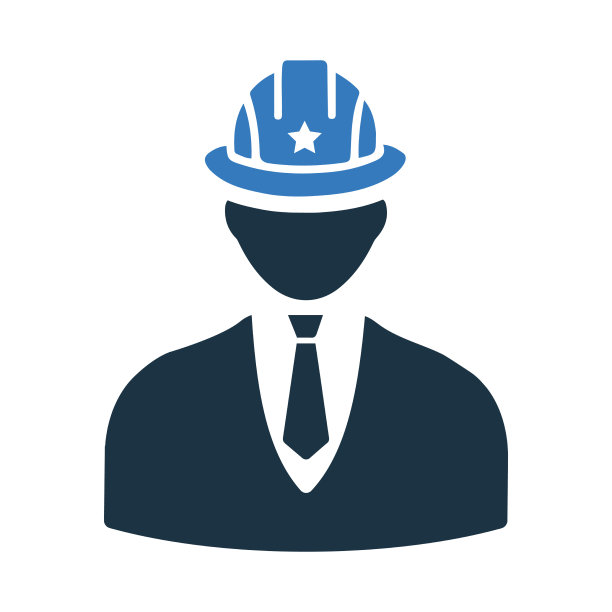 工程师工人图标简单的编辑设计图片下载