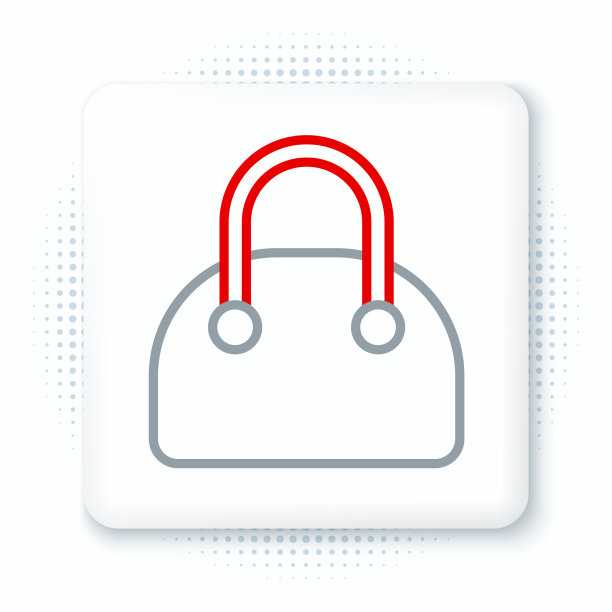 线手袋图标孤立在白色背景图片下载