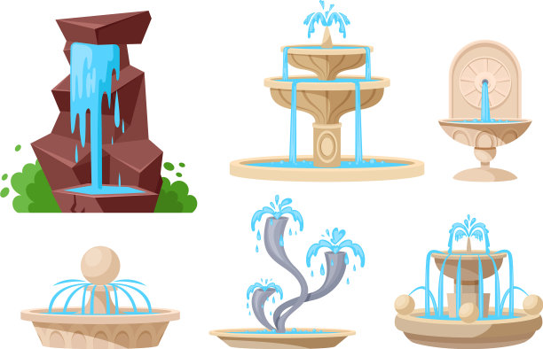 收藏喷泉、间歇泉、瀑布和图片下载