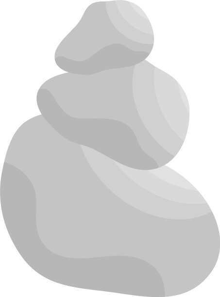 光滑的灰色石头堆叠图片下载