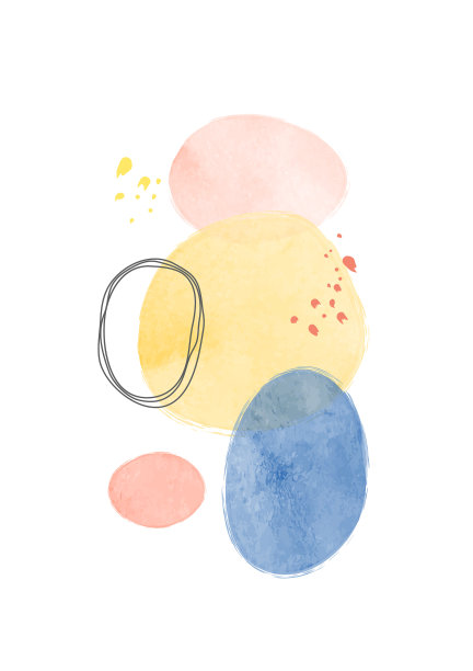 中期极简水彩海报图片下载