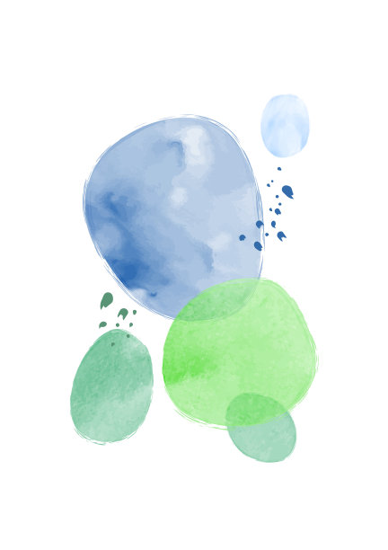 中期极简水彩海报图片下载