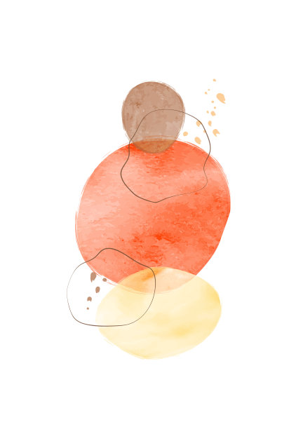 中期极简水彩海报图片下载