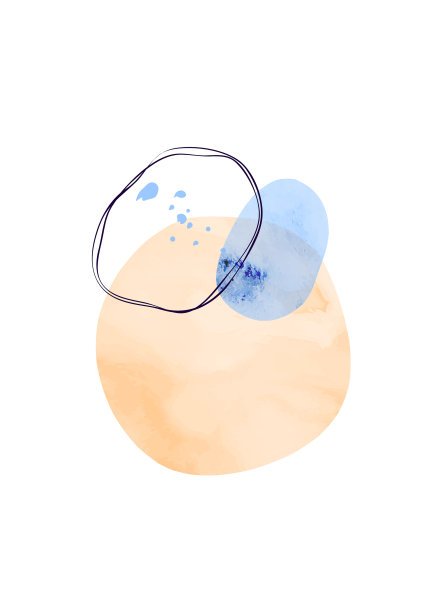 中期极简水彩海报图片下载