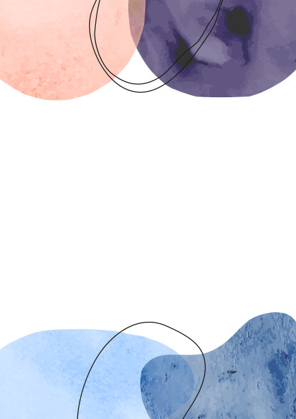 中期极简水彩海报图片下载