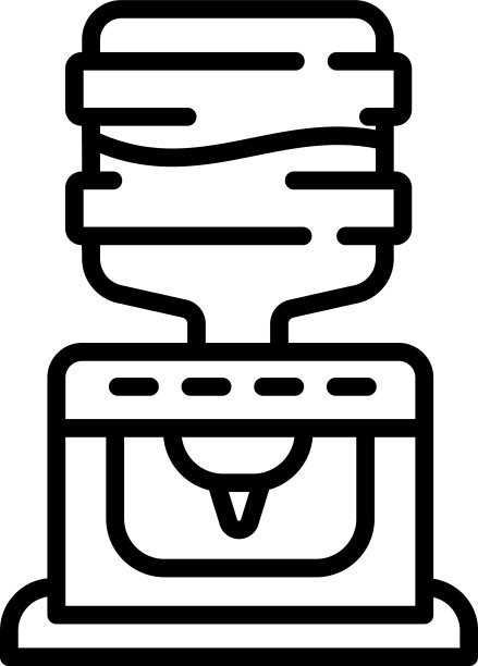 水冷散热器图标轮廓样式图片下载