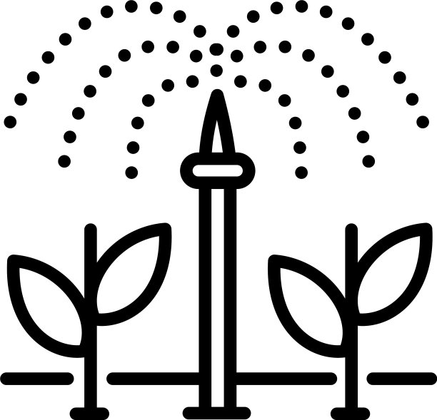 农场灌溉图标轮廓风格图片下载