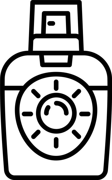 新的防晒喷雾图标轮廓风格图片下载