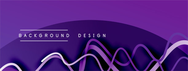 抽象梯度背景与波浪线图片下载