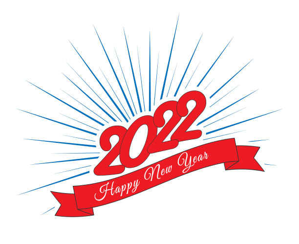 红丝带上写着新年快乐图片下载