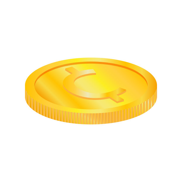 象征财务福祉的金币标志图片下载